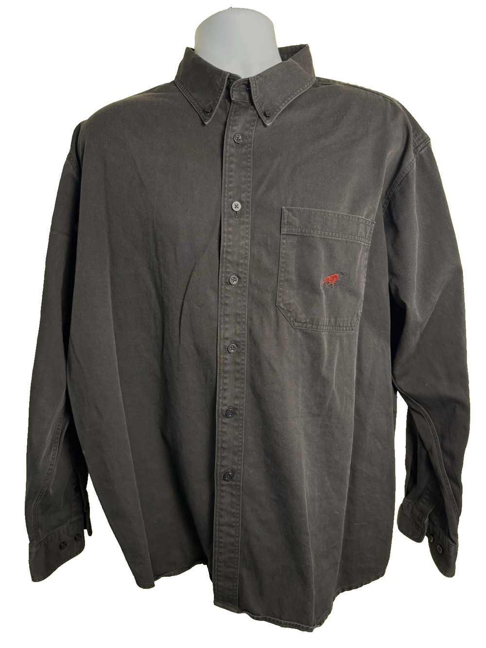 Vtg Imus Auto Body Express Black Work Shirt XL Workwear Gorpcore Utility Rugged